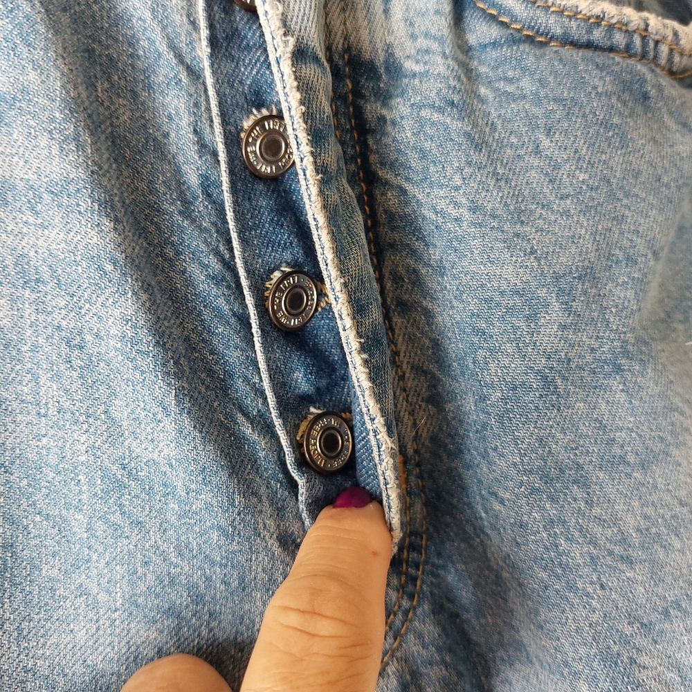 Free People High-Waist Wide Leg Jeans in Blue - Picture 9 of 13